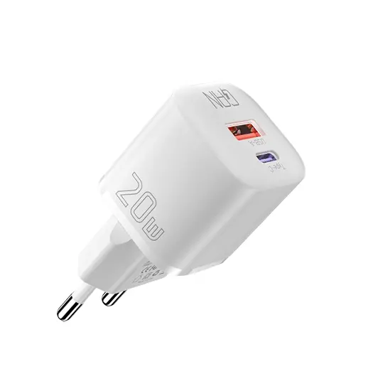 20W Hurtigoplader – Vægoplader 3.0 - Hvid - ESSAGER