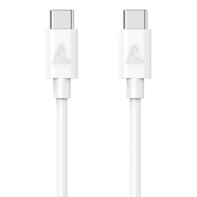 (3A/60W) Smartline USB-C til USB-C Kabel 2 m. - Hvid
