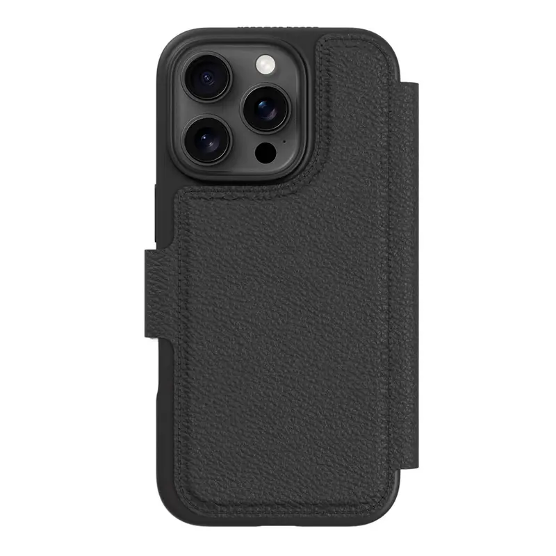 agood company iPhone 16 Pro Circular Læder Cover m. Pung - Sort