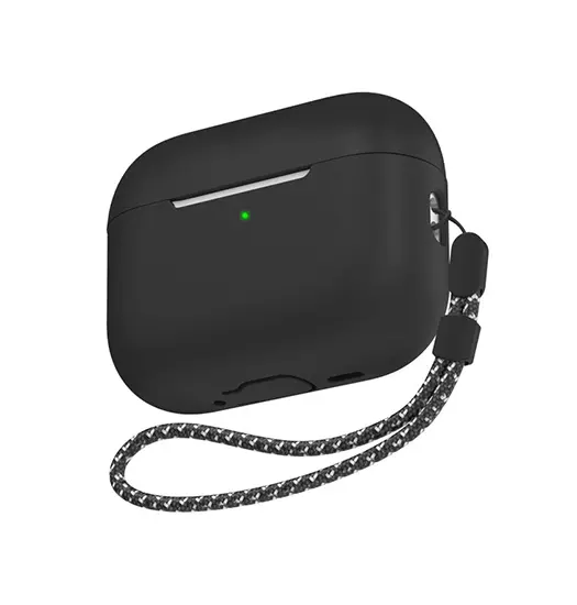 AirPods Pro 3 | AhaStyle® Silikone Cover Med Strop - Sort