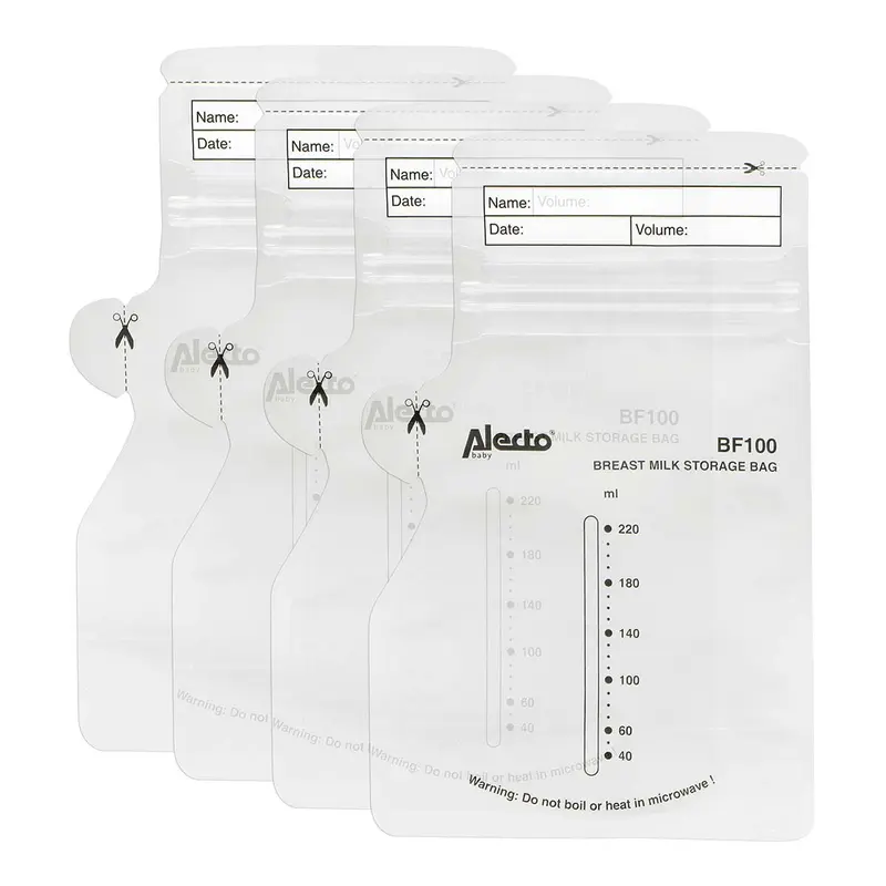 Alecto - Poser til opbevaring af modermælk 220 ml, 100 stk. - BF-100