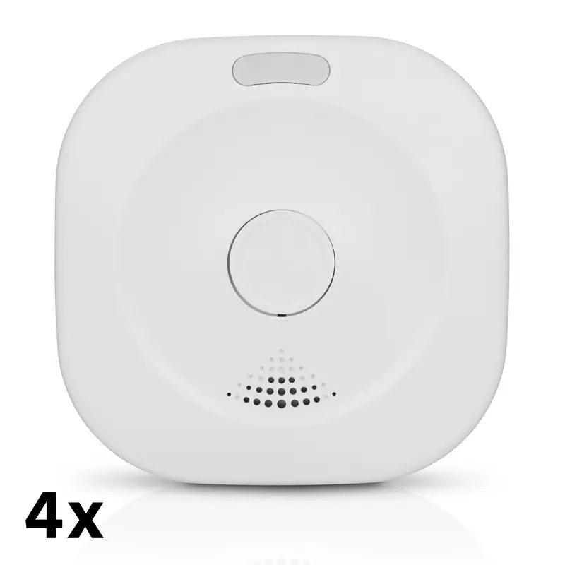 Alecto - Wi-Fi Smart røgdetektor 4-pak Hvid - SMARTSMOKE11 4