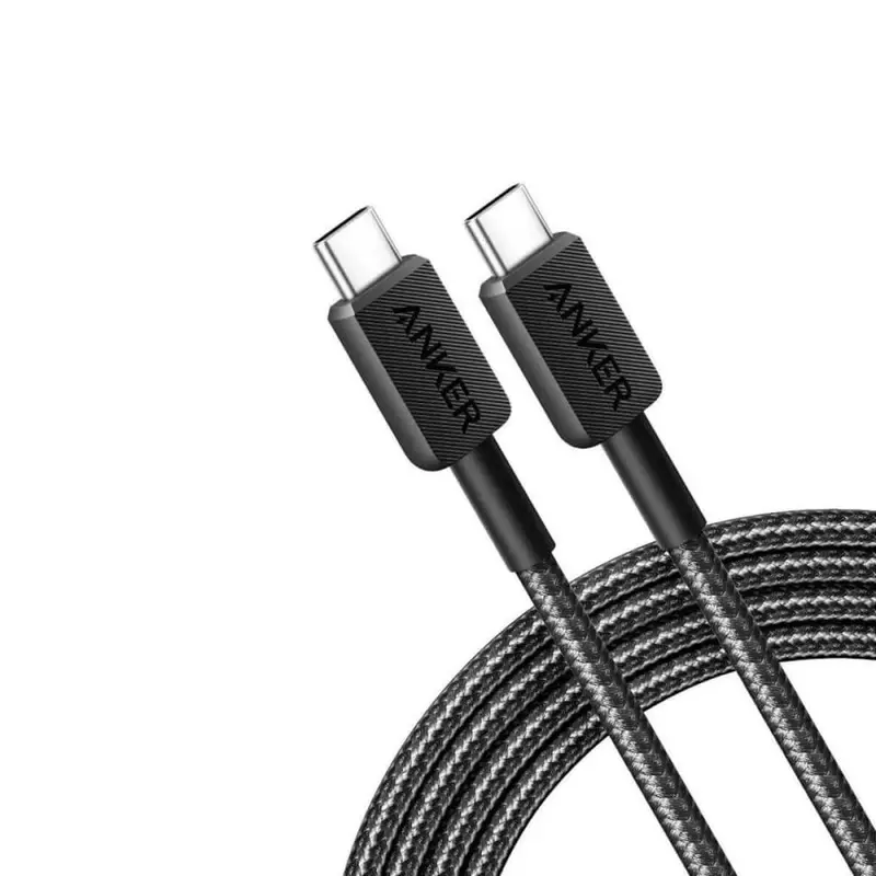 Anker 310 240W USB-C - USB-C Kabel m. Nylon 1.8 Meter - Sort