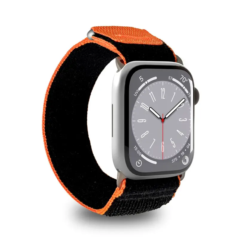 Apple Watch (38/40/SE/41/42mm) - PURO TRIAL LOOP Rem - Sort/Orange