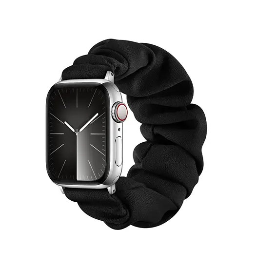 Apple Watch (42/44/SE/45/46/49mm) - Scrunchie Dame Rem - Sort