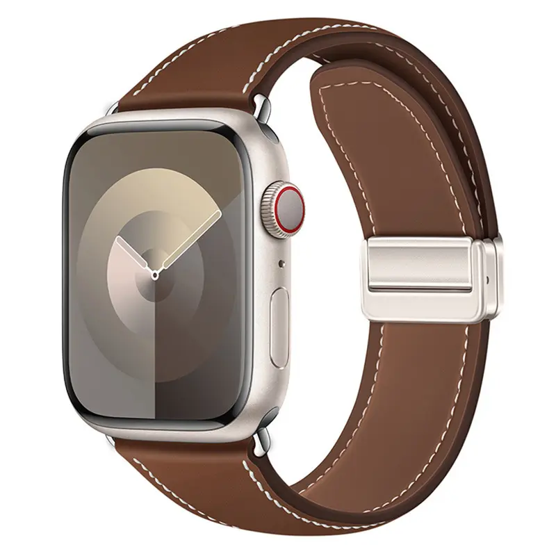 Apple Watch Læderrem Magnetlås 38/40/41/42mm, Brun