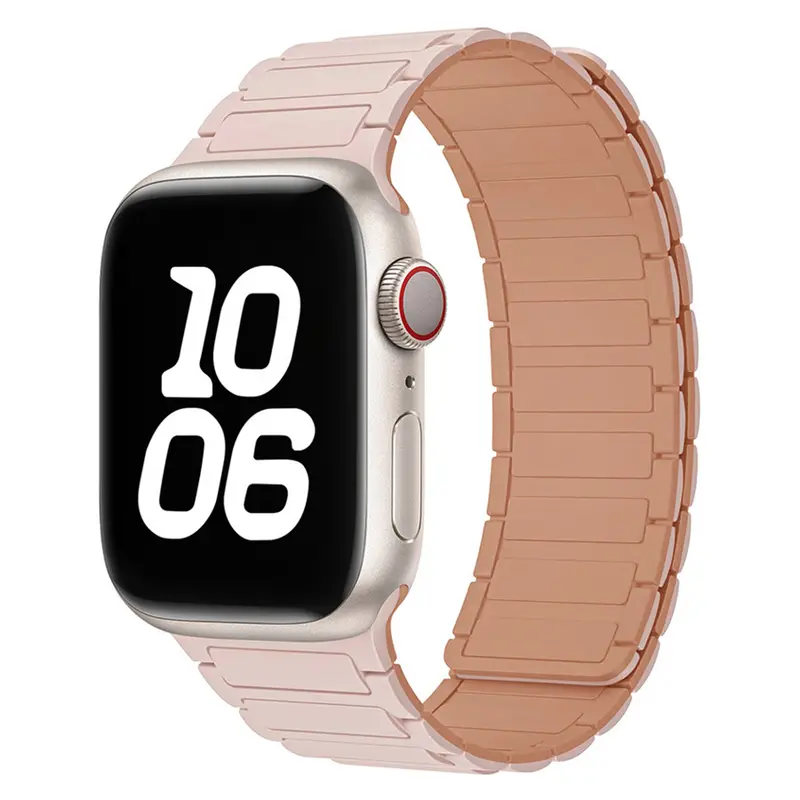 Apple Watch Magnetisk Silikone Rem 42/44/45/46/49mm, Pink