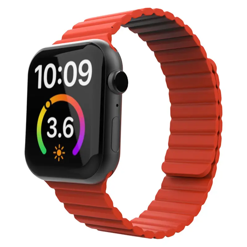 Apple Watch magnetisk silikonerem 38/40/41, Rød
