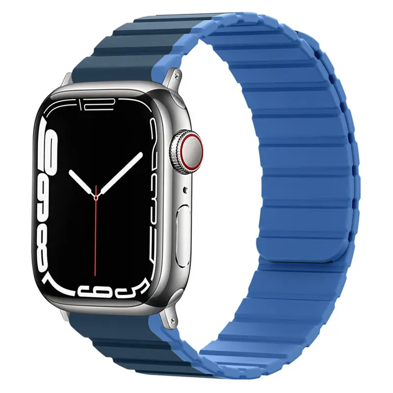 Apple Watch magnetisk silikonerem 42/44/45/49, Mørkeblå