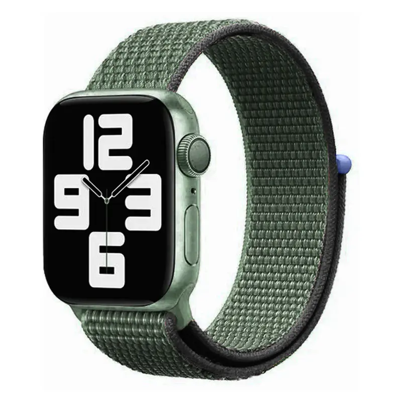Apple Watch nylonrem 42/44/45/49, Mørkegrøn