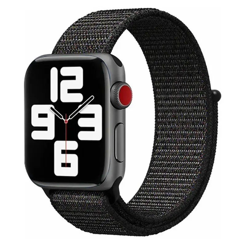 Apple Watch nylonrem 42/44/45/49, Sort