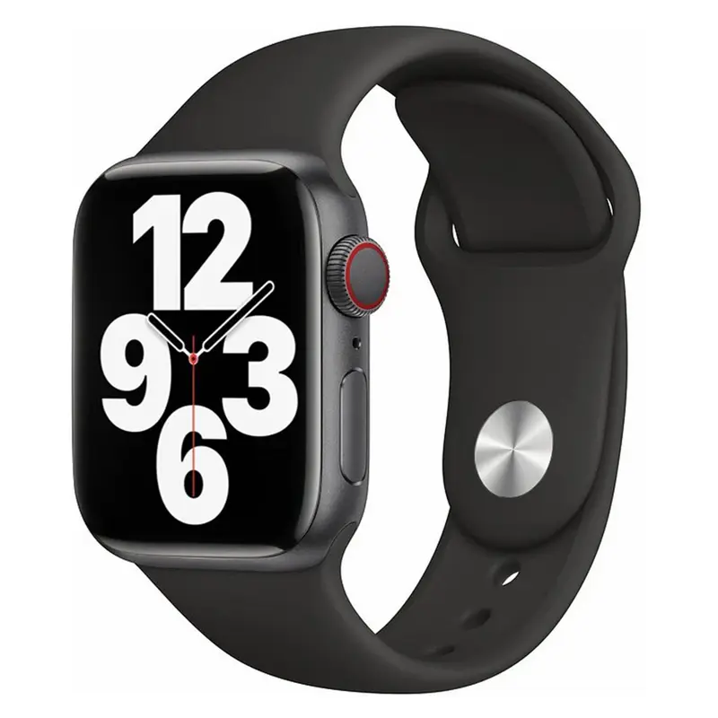 Apple Watch silikonerem 42/44/45/49, Sort