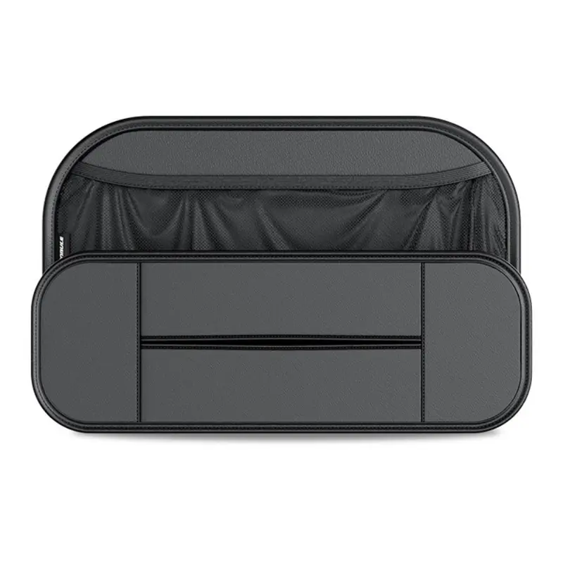 Bagsæde Organizer i Kunstlæder m. Smartphone Holder & Opbevaring - Sort