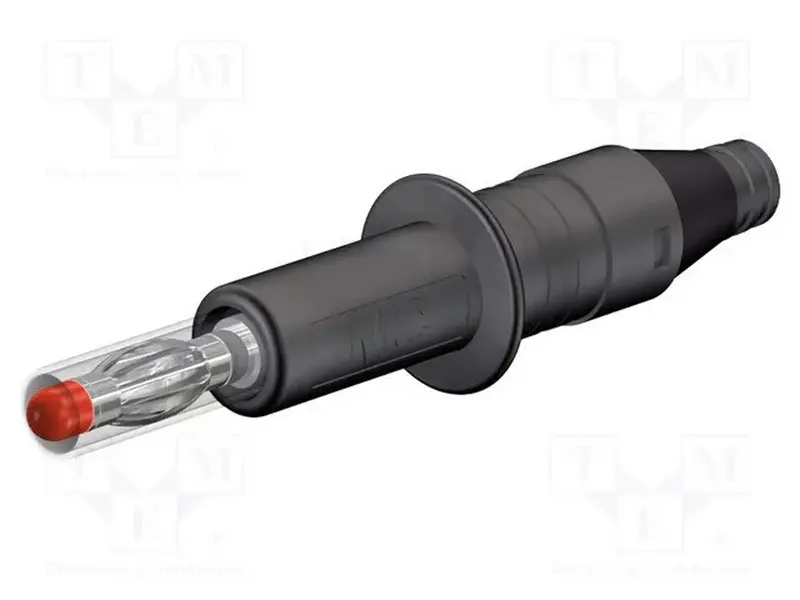 Bananstik lige X-GL-438 sort 600V - CAT II - 32A