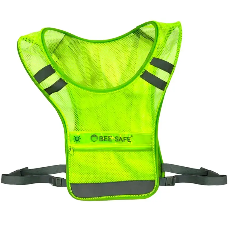 Bee-Safe - LED Løbevest - Lomme - Gul