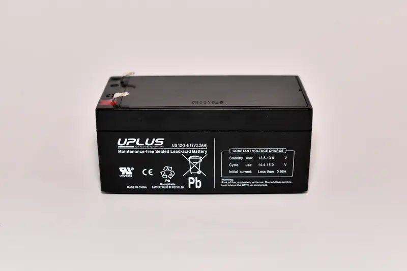 Blybatteri 12V/3,4Ah Fast-on 4,8mm