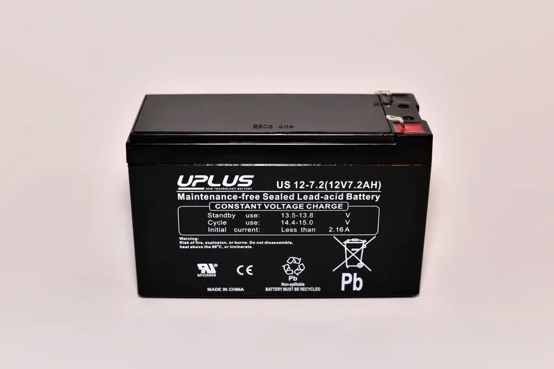 Blybatteri 12V/7,2Ah Fast-on 4,8mm