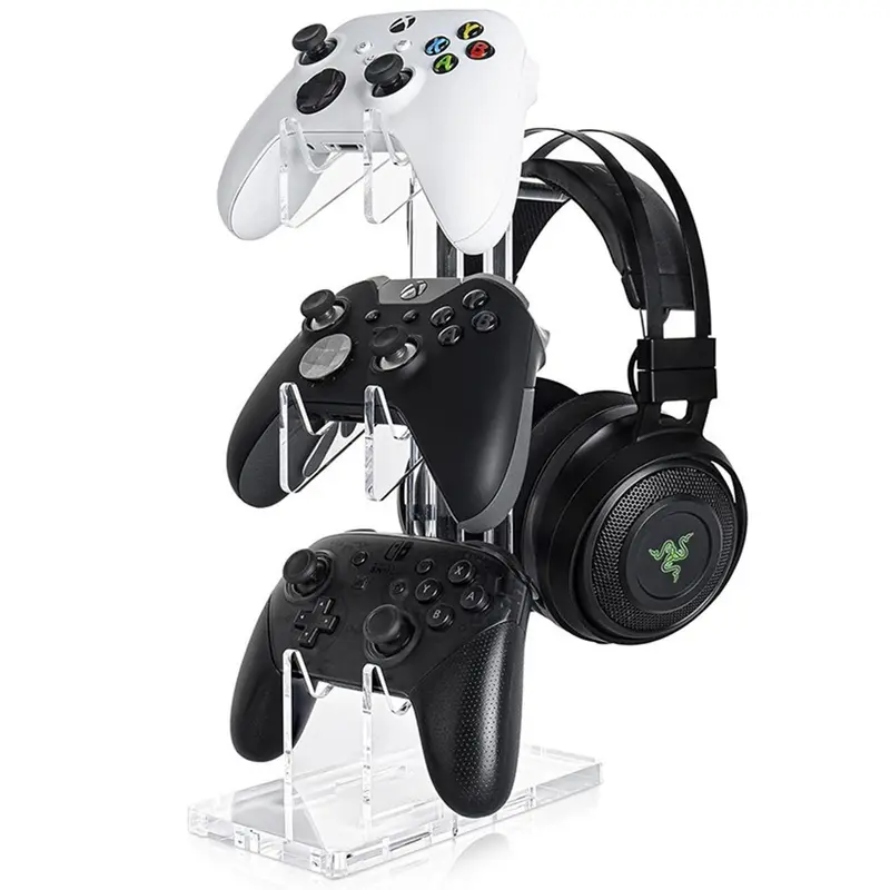 Bordstativ til Controller & Headset - Gennemsigtig