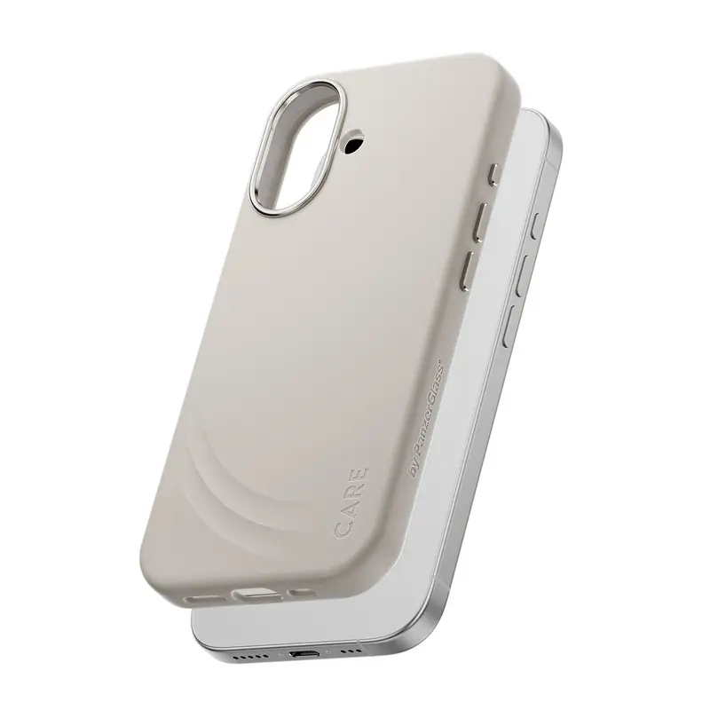 CARE™ by PanzerGlass® Flow Case Vanilla m. Haptic Button & MagSafe iPhone 17