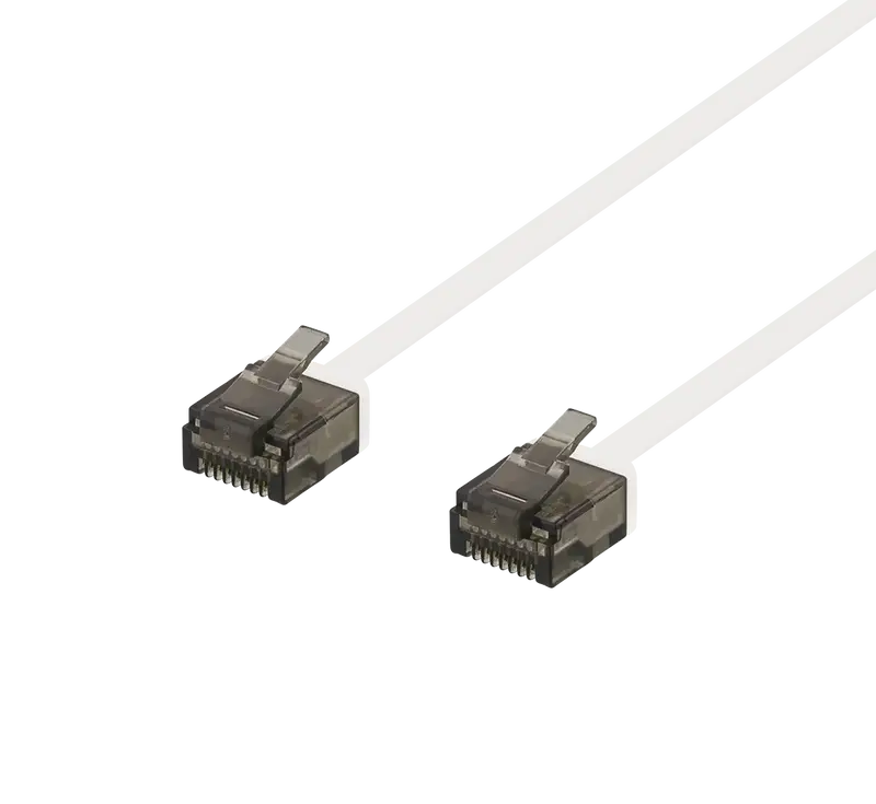 CAT 6A Fladt Patchkabel - Hvid