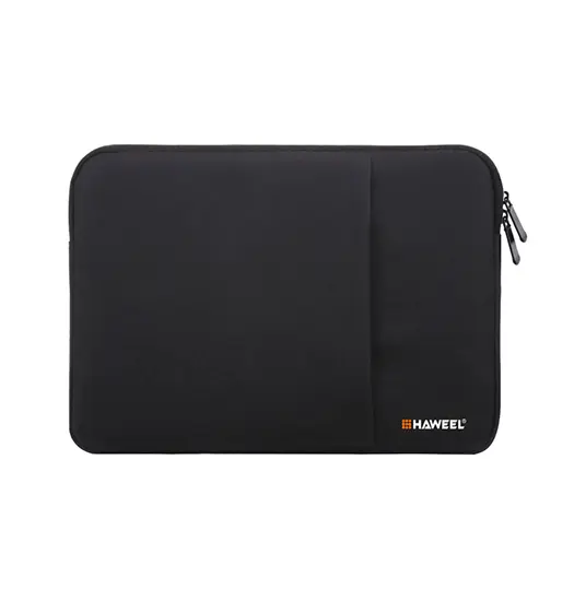 Computer/PC 15" - HAWEEL™ Enkla Sleeve med frontlomme - Sort