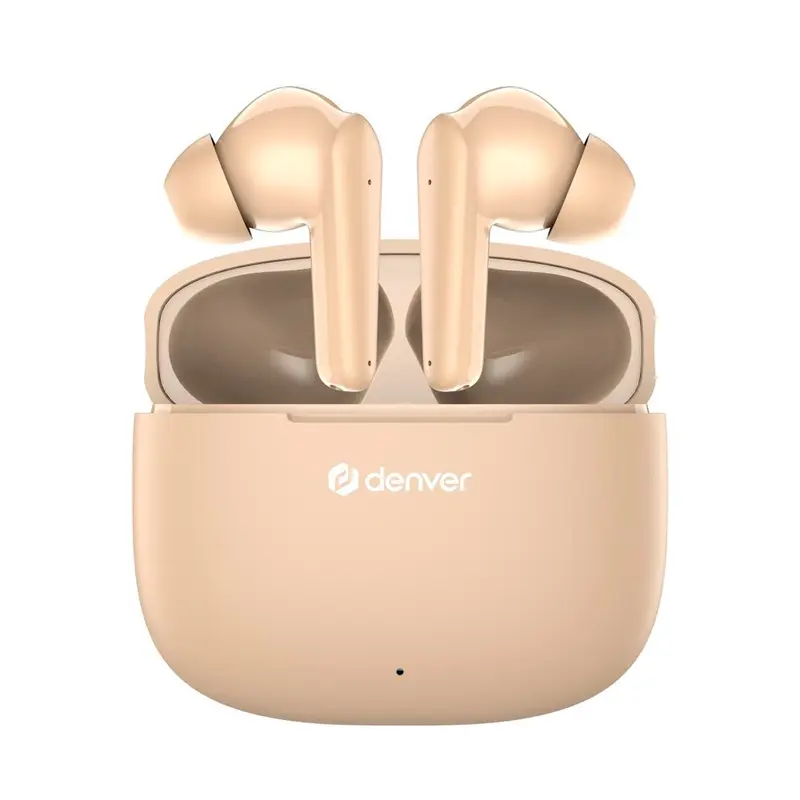 Denver True Wireless Headset - In-Ear - Beige