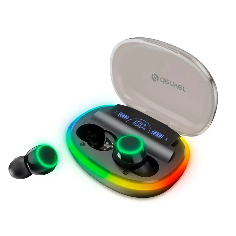 Denver True Wireless Headset m. Lyseffekt - In-Ear - Sort