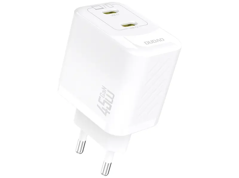 Dudao A28PEU 45W GaN Adapter med 2x USB-C