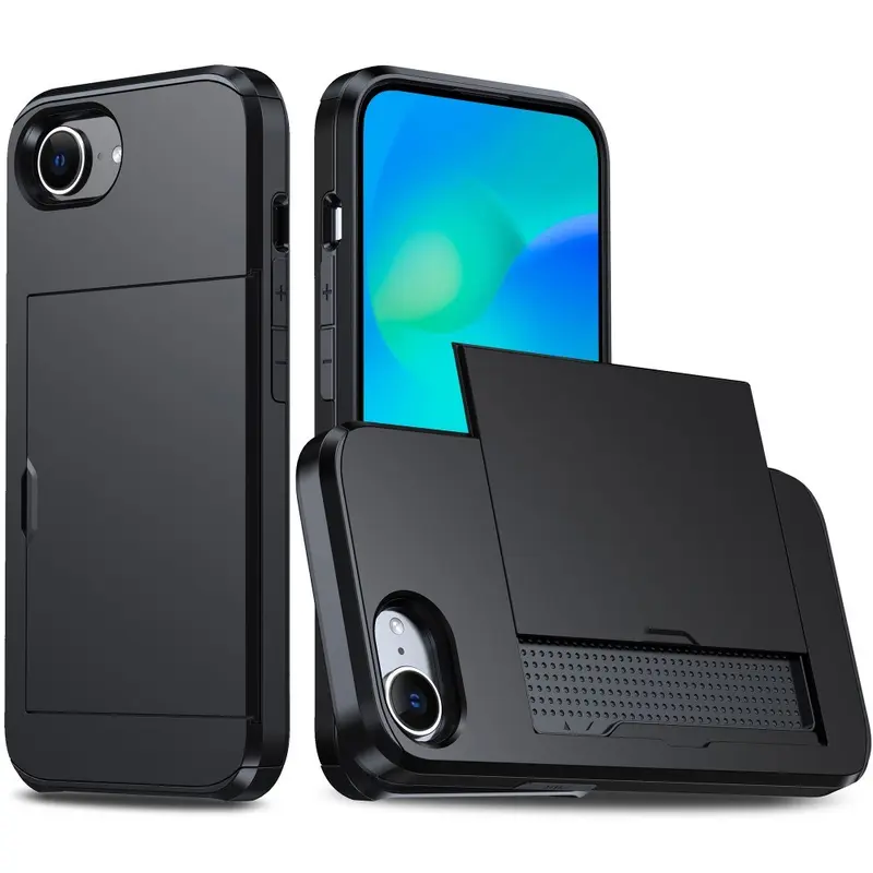 EIDERWOOD iPhone 17e / 16e Cover med Kortholder - Sort