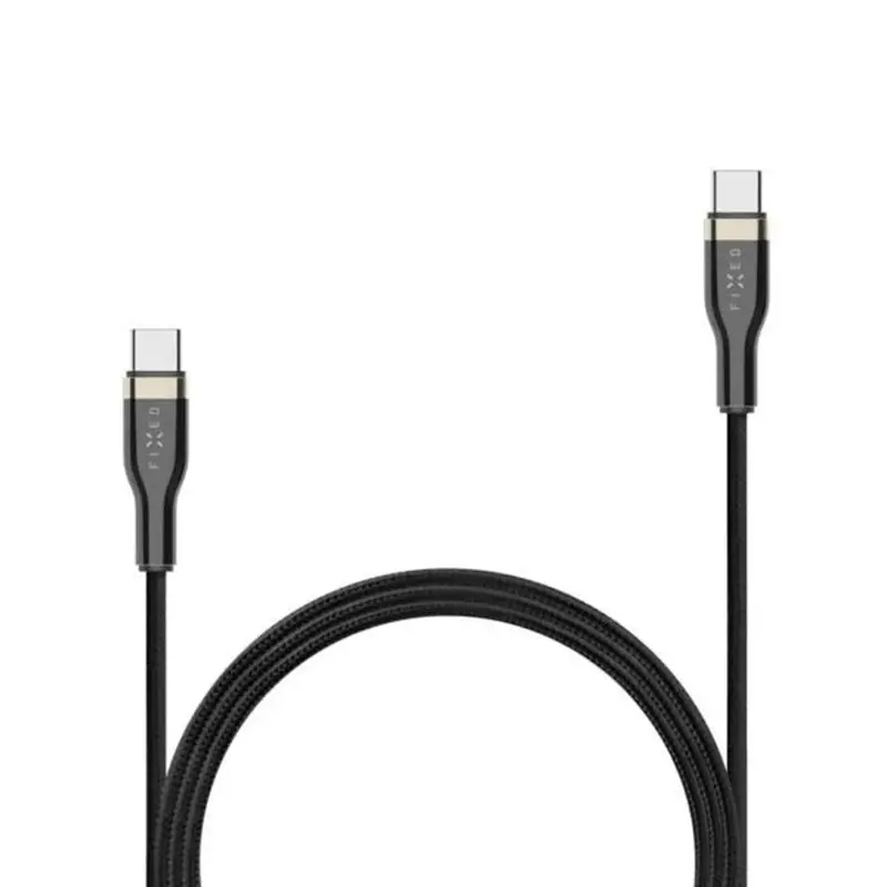 Fixed Metal USB-C til USB-C PD Kabel 100W 1.2m - Sort