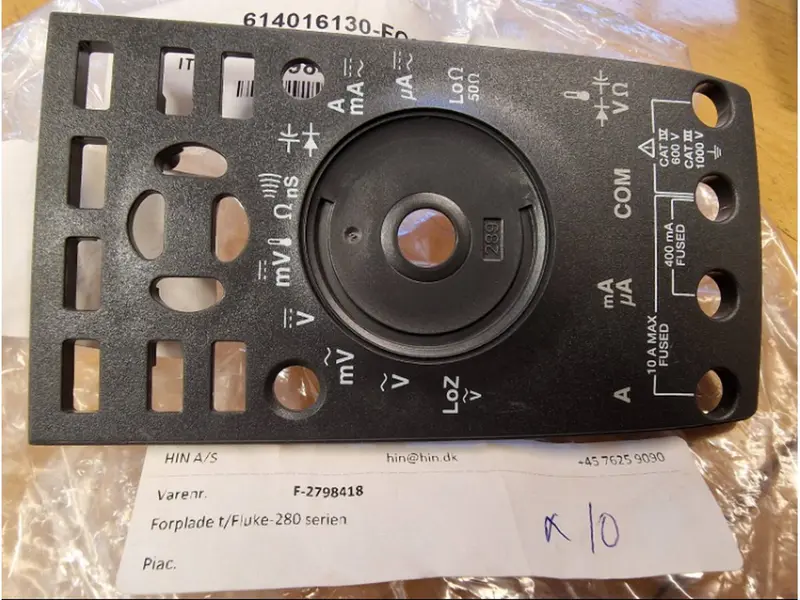Fluke 289 forplade, sort