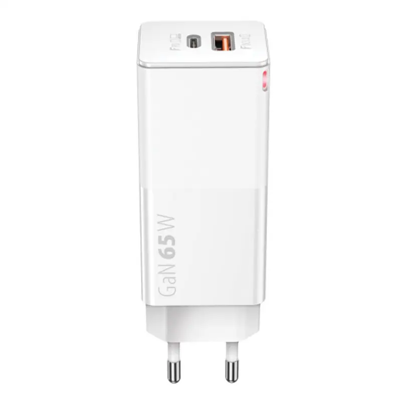 Forever 65W USB-C PD & USB-A QC Oplader, Hvid
