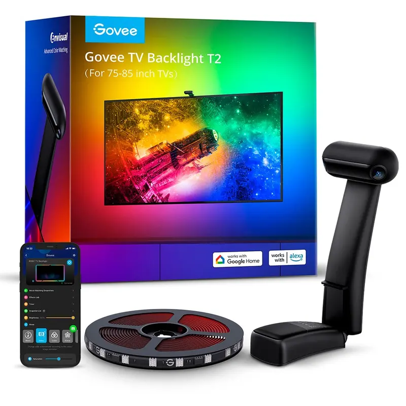 Govee T2  Envisual TV Backlight with Dual Cameras - 75 - 85" - Sort