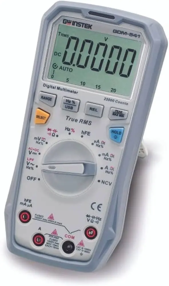 GW INSTEK multimeter 1000 V / 20 A AC,DC med hFE
