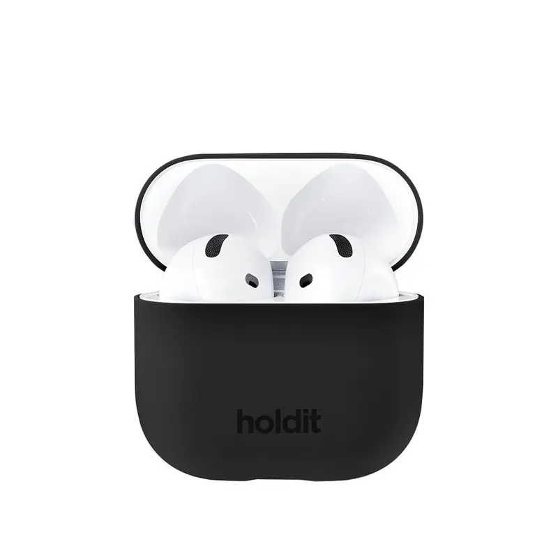 Holdit Silikone Cover Til AirPods (5. & 4. Gen.) - Sort