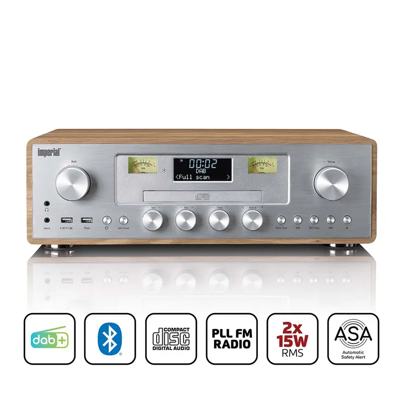 Imperial - DABMAN280CDWDSI DAB+/FM Radio with CD Player, USB, Bluetooth and ASA function - 280CDWDSI