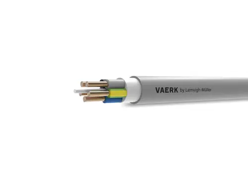 Installationskabel 5G2,5 halogenfri Dca – R100 (med gul/grøn leder)