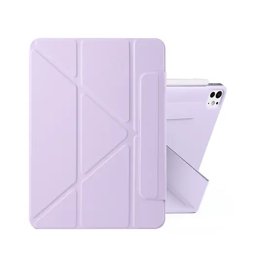 iPad Pro 12.9" (2018) - NOBLE™ Magnetisk Trifold Cover - Lilla