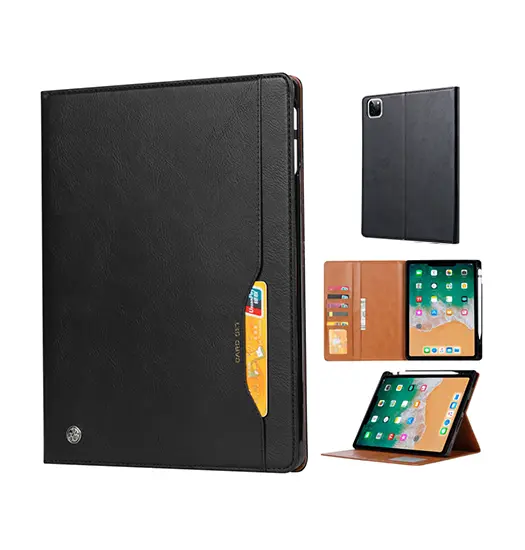iPad Pro 12.9" (2018) - Verona™ Vigor Læder Cover - Sort