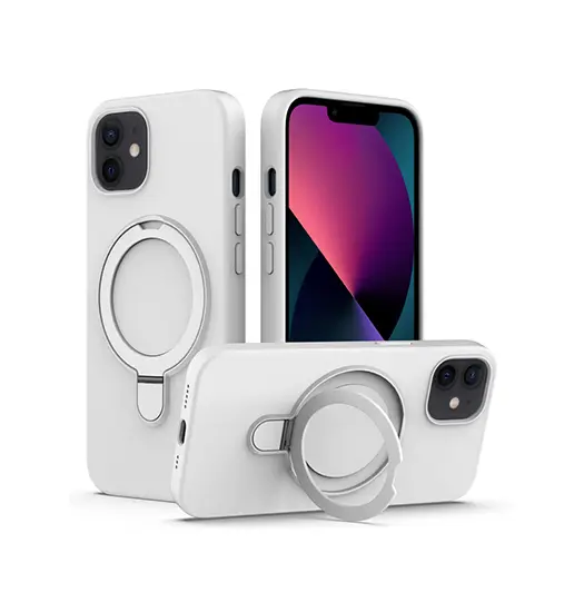 iPhone 11 - DeLX™ Silikone Cover m. MagSafe Ring  - Hvid