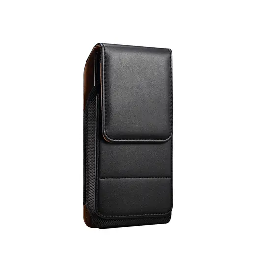 iPhone 11 - Læder Bæltetaske / Etui M. Clip - Sort