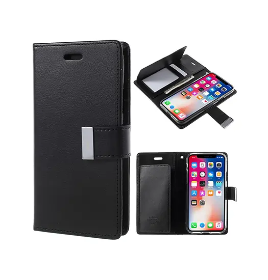 iPhone 11 Pro - MERCURY™ Fold Læder Etui M. Kortholder - Sort