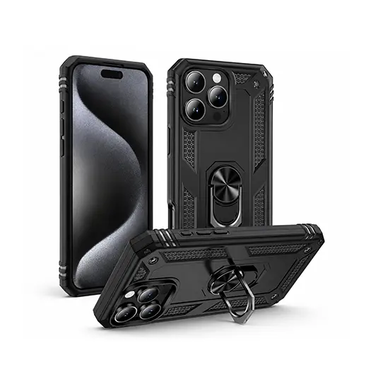 iPhone 11 Pro - NX Pro™ Armor Cover m. Ring Holder - Sort