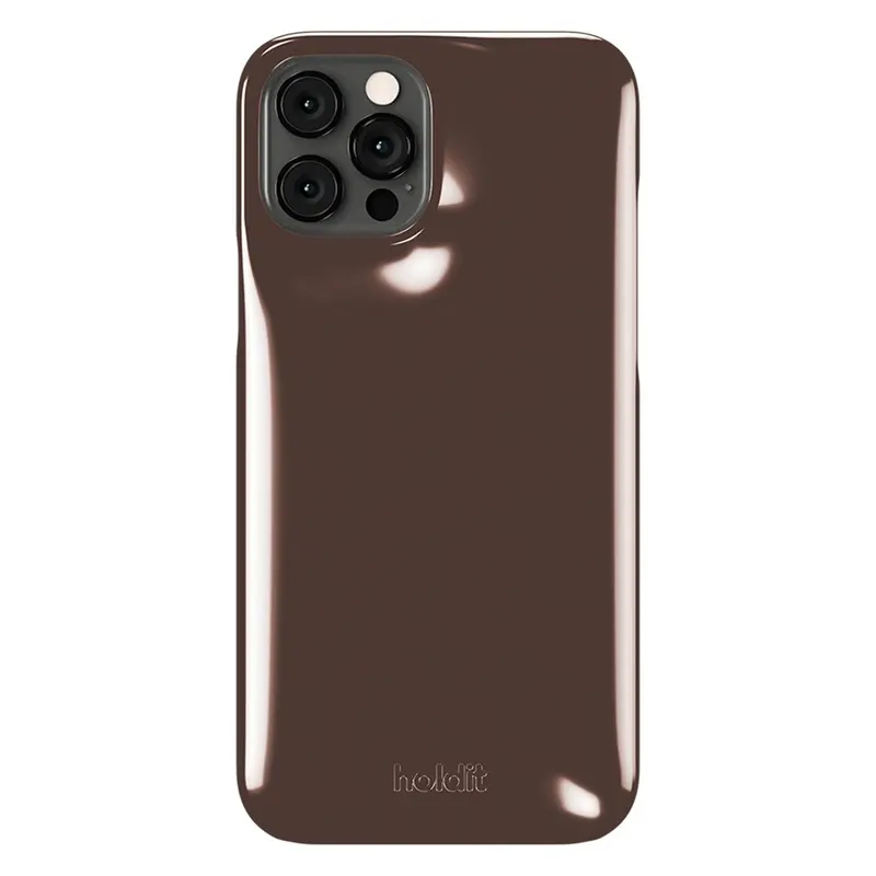 iPhone 12 / 12 Pro Holdit Puffy Case - Chocolate