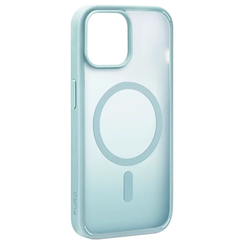 iPhone 15 Puro Gradient Case - MagSafe Kompatibel - Gennemsigtig / Lysegrøn
