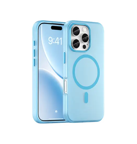 iPhone 16 Pro - DeLX™ Translucent MagSafe Silikone Cover - Blå