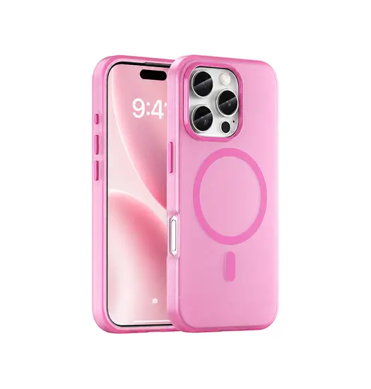 iPhone 16 Pro - DeLX™ Translucent MagSafe Silikone Cover - Pink