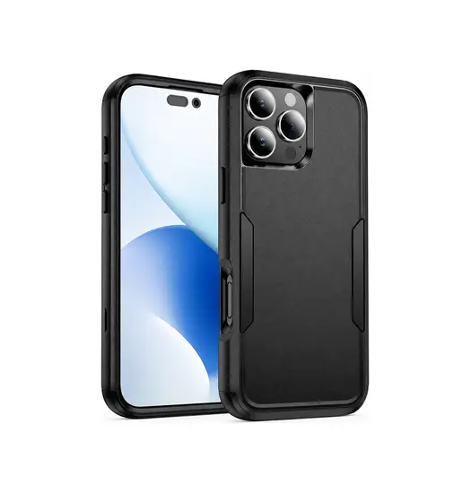 iPhone 16 Pro Max - REALIKE™ Pro Stødsikkert Håndværker Cover - Sort