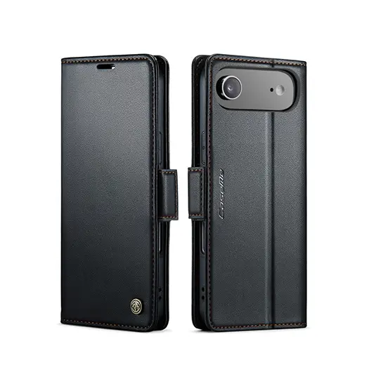 iPhone 17 Air - CaseMe™ Neo Læder Cover / Pung - Sort