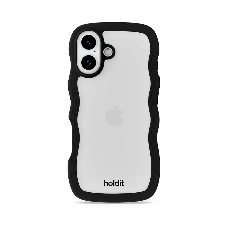iPhone 17 Holdit Wavy Cover - Black / Transparent